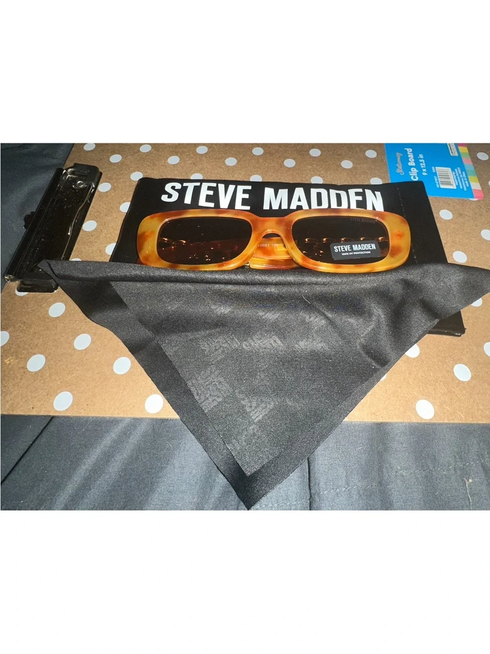 Steve Madden Amber Tortoise Rectangular Sunglasses